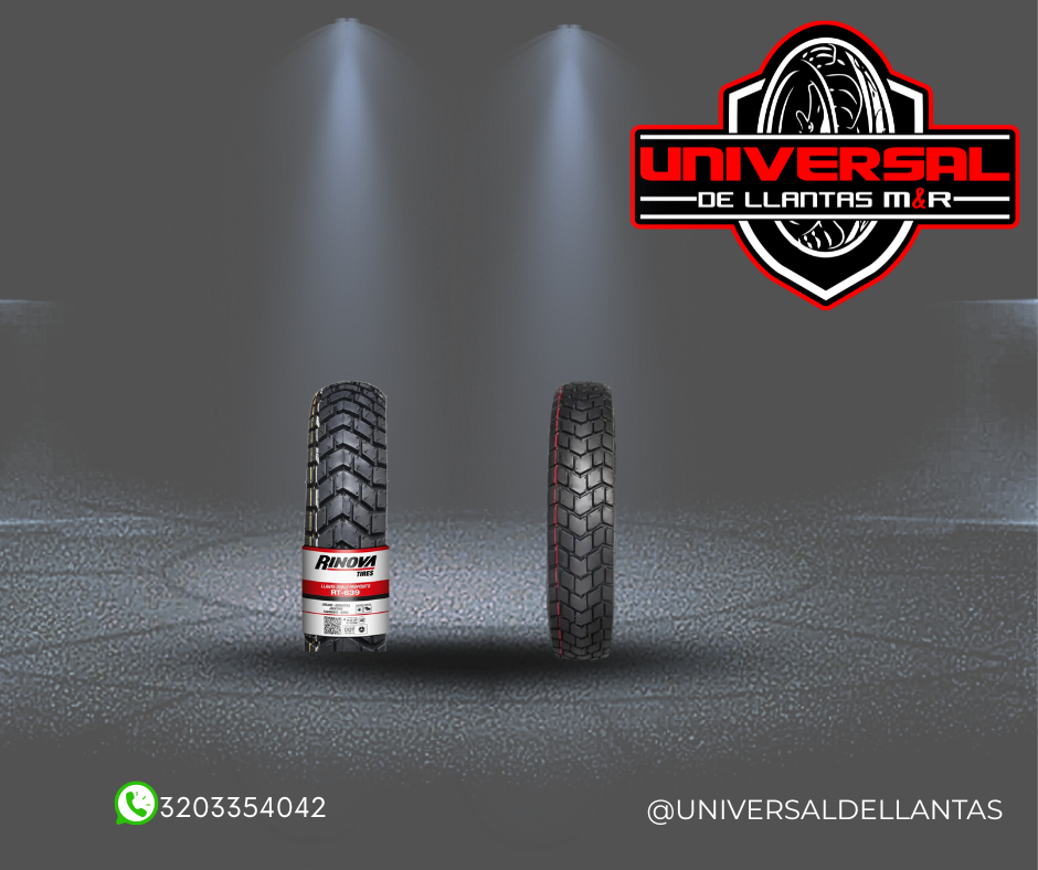 LLANTA RINOVA 100/80-17 RT-639 TL 58L TIRES