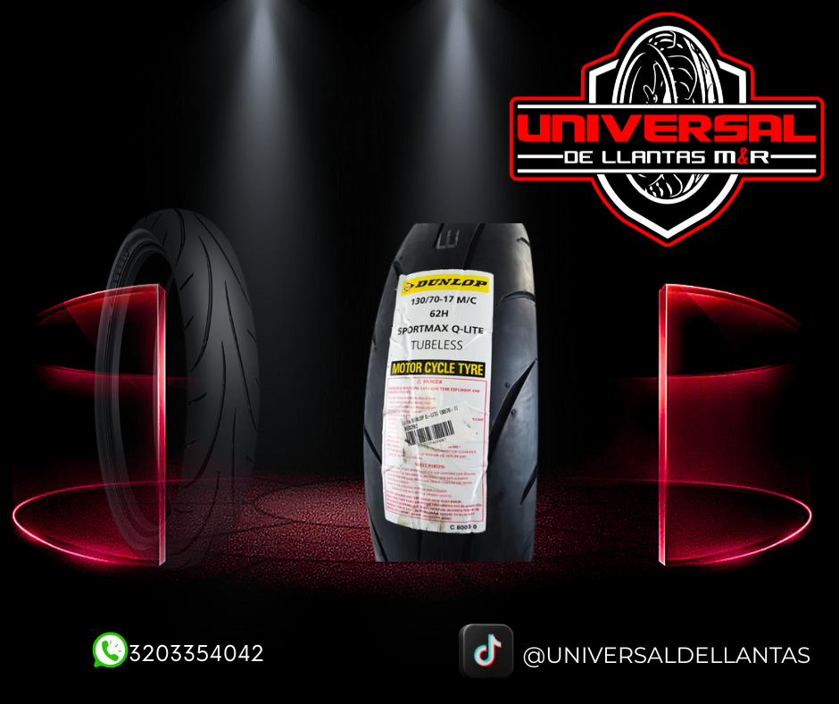LLANTA DUNLOP 130/70-17 M TL Q-LITE 62H