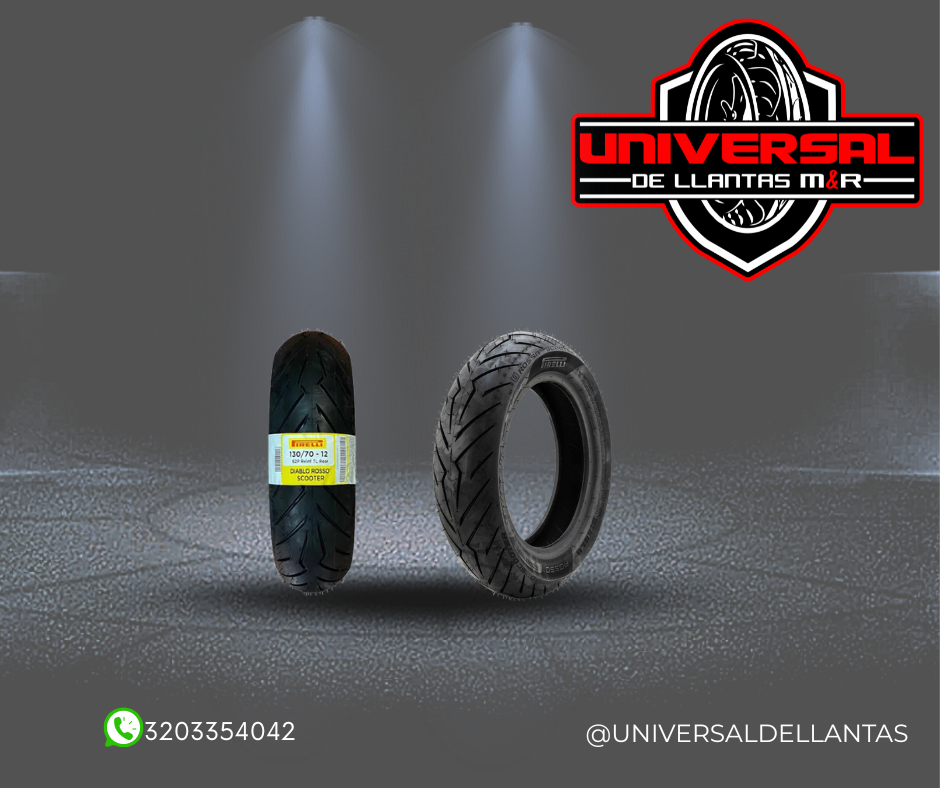 LLANTA PIRELLI 130/70-12 TL DIABLO ROSSO SCOOTER